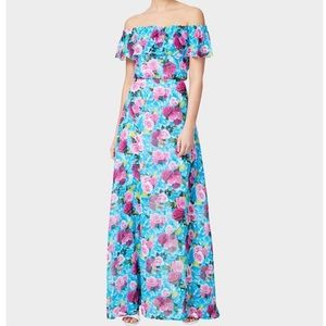 NWT Betsey Johnson off the shoulder floral maxi